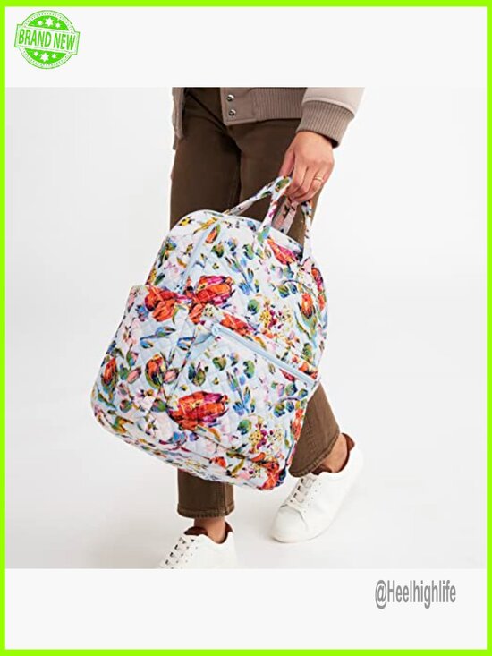 Recycled Cotton Backpack Tote with Laptop Pocket, 23L Capacity